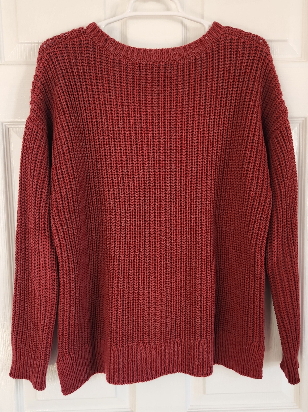 Distressed Chunky Sweater - Rust - Picture 3 of 6